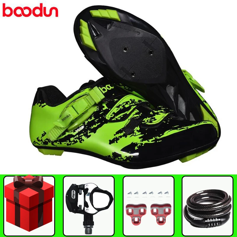 

BOODUN Road Cycling Shoes men add pedal set sapatilha ciclismo Breathable Bike Self-Locking Bicycle Athletic Racing Sneakers