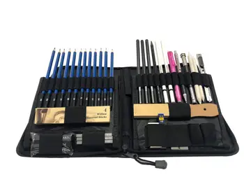 

-Vertical Type Pencil Case Drawing Pencil Set tan hua Pencil Propelling Pencil Sketch Pencil Stationery Set