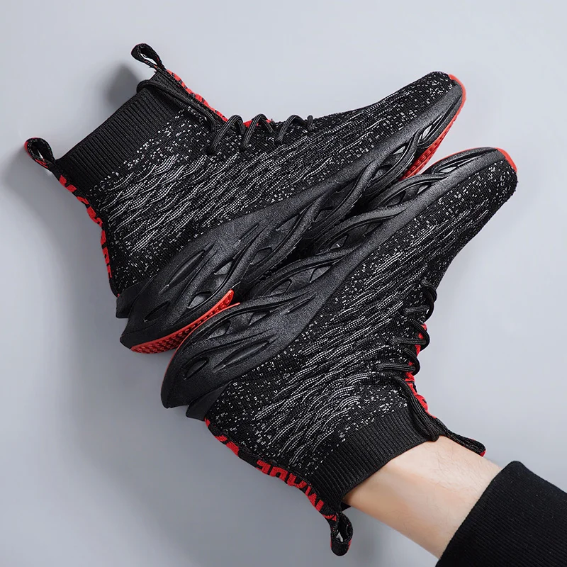 Damyuan Flyknit/Мужская обувь; повседневная обувь из ТПУ; Zapatos De Hombre; стандартный код; Мужская обувь; высокие носки; рыбий верх; 2; скидка 10