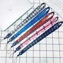 Модный тренд клетчатый шейный ремешок для ключей ID gym мобильный телефон ремень USB значок клип шнурок для рукоделия