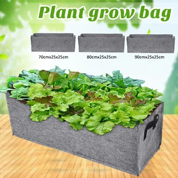 

70cm 80cm 90cm Fabric Raised Garden Bed Square Garden Flower Grow Bag Vegetable Planting Bag Planter Pot with Handles