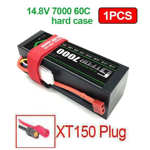 DXF Батарея lipo 4S 2s 7,4 v 14,8 V 5200 мА/ч, 7000 mah литий-полимерный Батарея для RC Батарея LiPo 45c 60C для RC Buggy Crawler Monster Truck - Цвет: 1PCS XT150 Plug