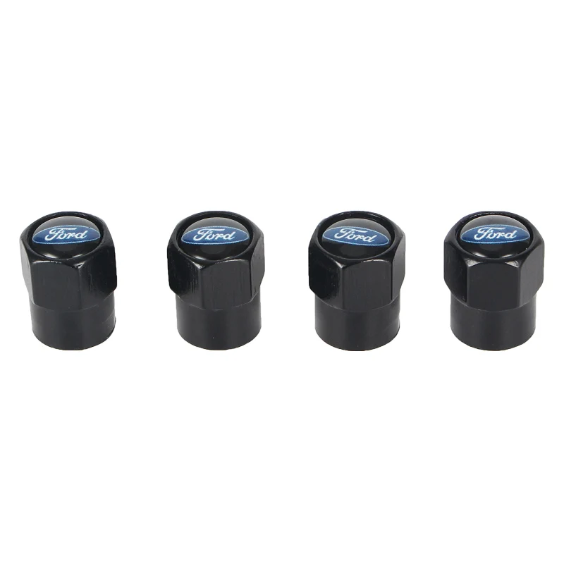 4Pcs Car Aluminum Metal Wheel Tire Valve Caps For Ford Fiesta EcoSport ESCORT Ranger Mondeo Mustang FOCUS 2 3 | Автомобили и