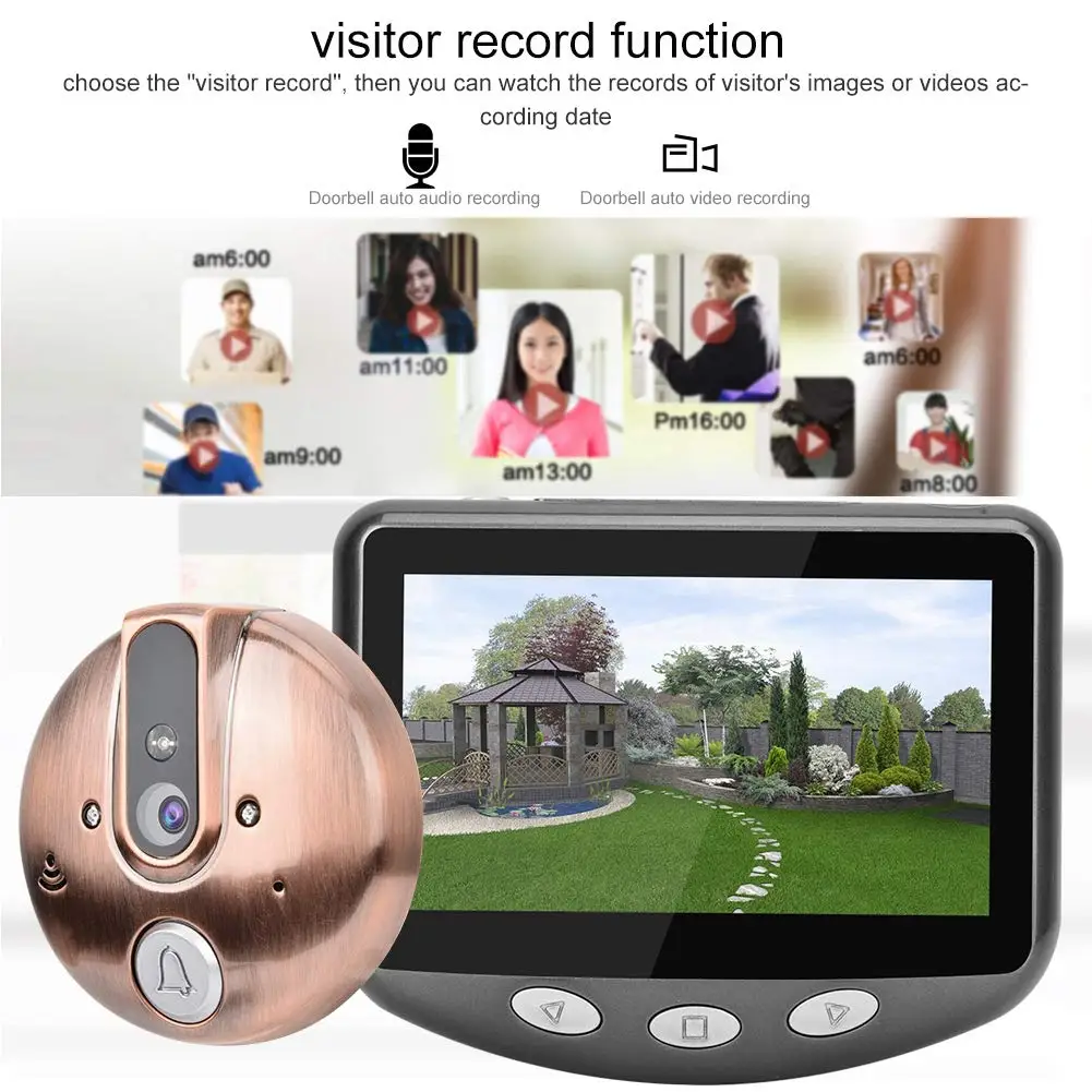 

4.3" Screen Digital Peephole Viewer Door Eye Doorbell Night Vision Camera LCD doorbell Take photo Infrared night vision