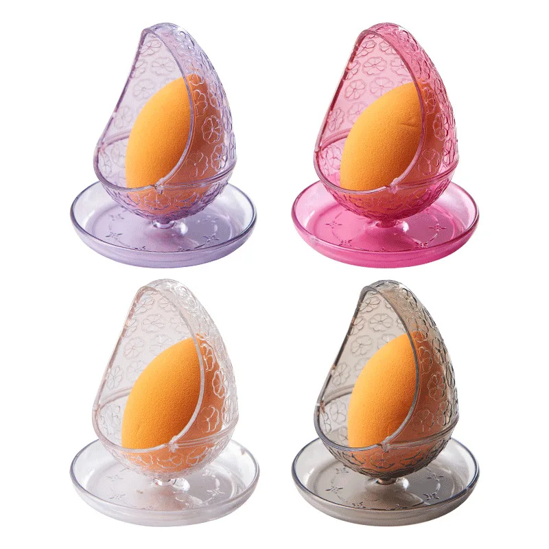 Макияж Puff Rack губка держатель косметический порошок красоты Puff Коробка для хранения настольный макияж Органайзер губка сушильная подставка держатель