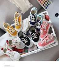 Primavera 2021 crianças sapatos para homem e mulher sapatos de lona lavados biscuit sapatos de bebê funcional