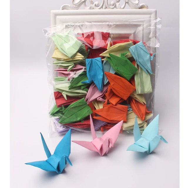 100 Large Origami Cranes Origami Paper Cranes Made of 15cm 6