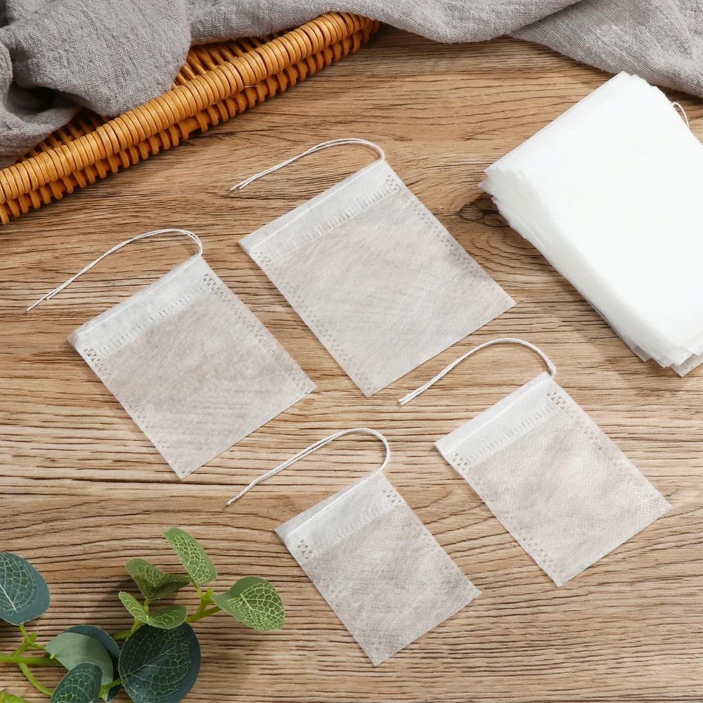 Seal Filter Corn Fiber Food Grade Tea Bags Empty Scented Flower Empty Tea Bags Useful Seal Spice Filters Biodegradable 100Pcs