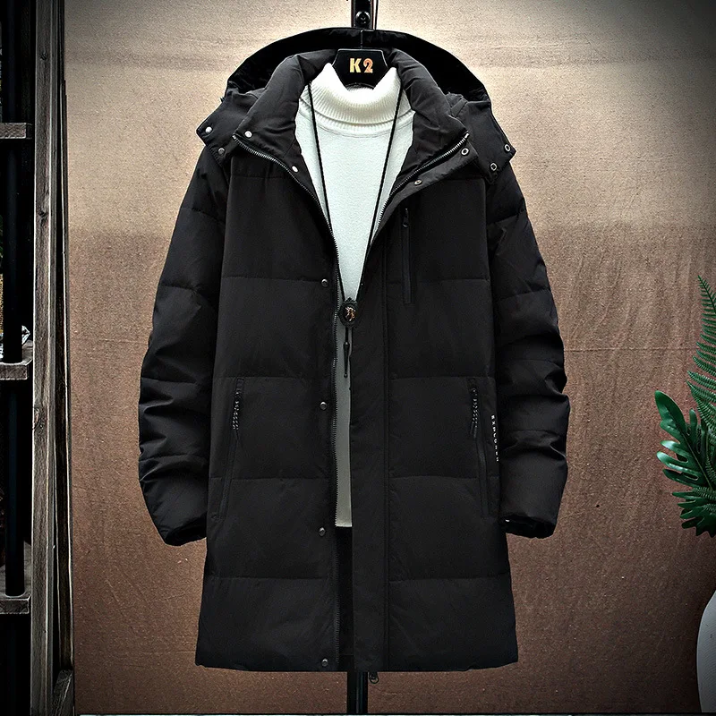 2022 Fashion New Design Men Down Coat Stand Collar Solid Color Warm Clothes Loose Casual Garment Men Parkas Puffer Jacket Men