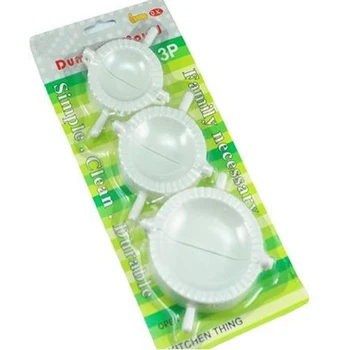 

Dough Press Empanada Kitchen Cooking Pastry Dumpling Molds Maker Jiaozi Home Mould for dumplings 3 Size 3 pcs Pie White Plastic