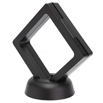 

Coin Display Box - Set of 20 3D Floating Frame Display Holder with Stands for Challenge Coins, AA Medallions, Jewelry, Black, 2.