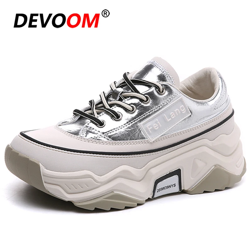 Женские кроссовки для бега на платформе массивной подошве в стиле ретро 90-х со