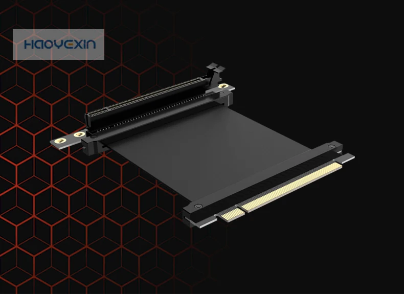 Turn left PCI Express 16x Flexible Cable Card High Speed Extension Port Adapter  Card 1 Slot PCIe 3.0 X16 Riser For Mining Miner