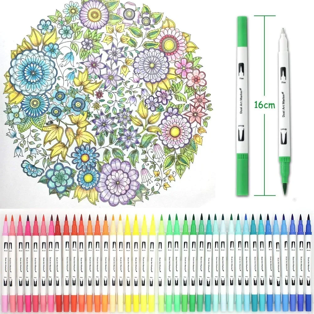 Markers Watercolor 120 Colors Markers Set Fashion Design Art Pens