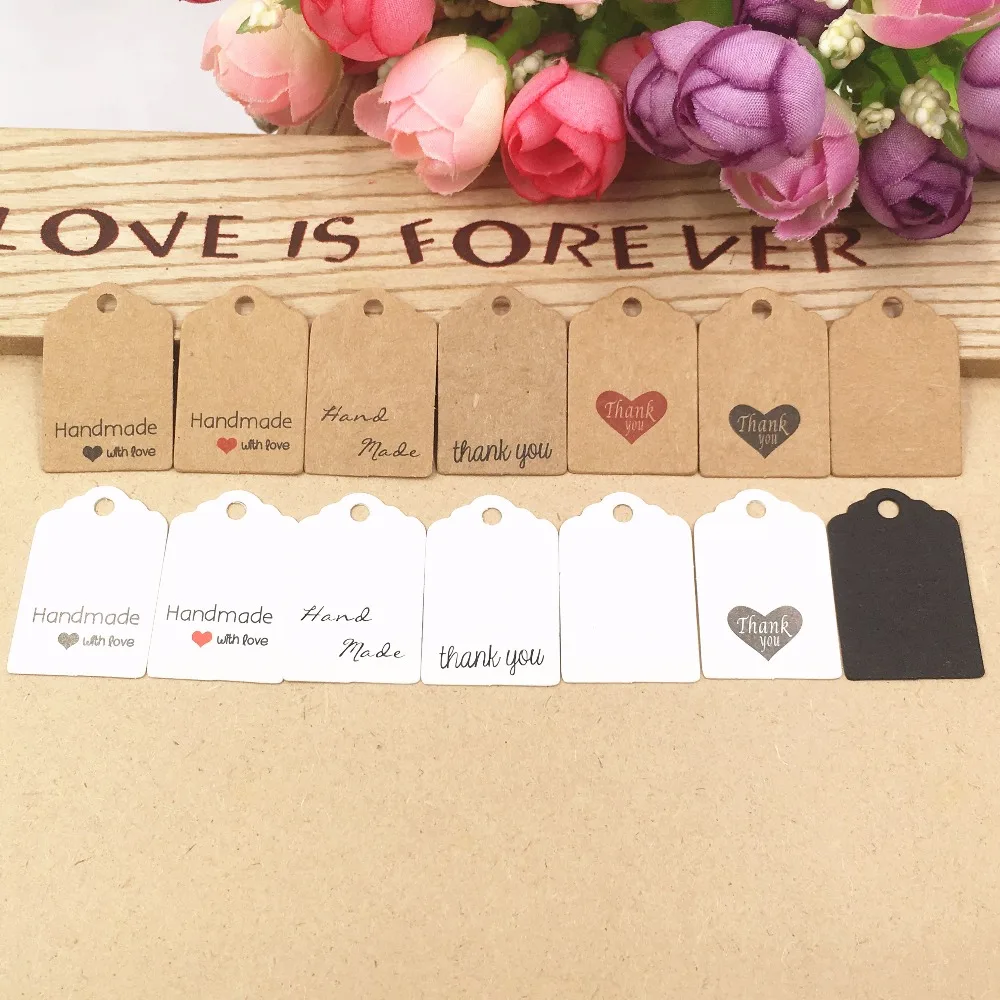 

500pcs/lot 3*2cm Kraft paper Hang Tags/DIY Gift Tags Gift Packaging Labels For Crafts/Box/Cake/Jewelry/toys/Cosmetic