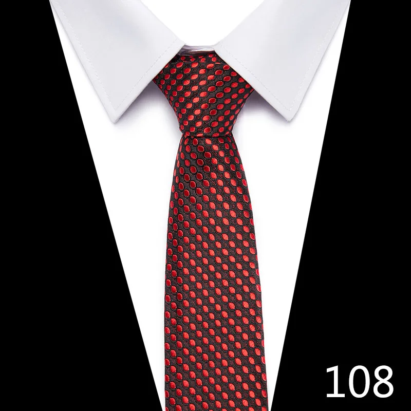 Мужские галстуки, роскошные модные галстуки 7,5 см, в полоску, в горошек, галстук, свадебные подарки, рубашка, воротник, мужские галстуки, для свадебной вечеринки - Цвет: 108