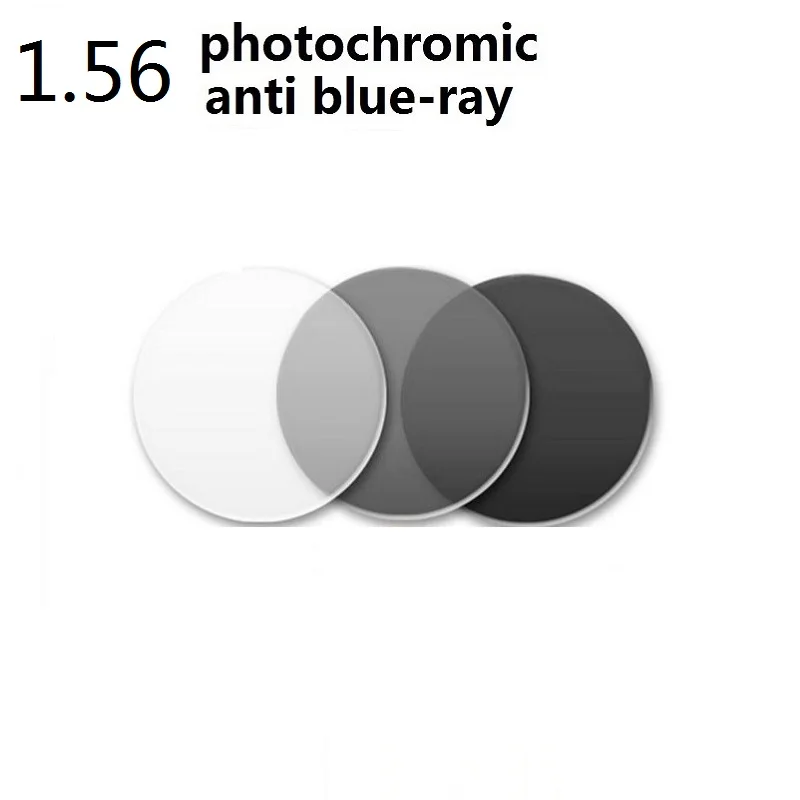 

1.56 Anti Blue Ray Photochromic Eyeglasses Lenses Aspheric goggle Myopia Sunglasses optical lenses prescription Gray Glasses
