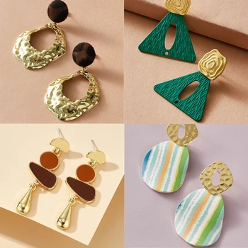 

Tocona Charming Geometric Drop Dangle Earrings for Women 2020 Trendy Colorful Alloy Metal Party Jewelry Accessories Gift