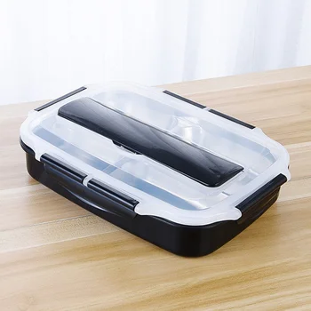 

2019 New Portable Dividing Grid Double-layer Lunch Box Sealed Insulated Lunch Box Food Container Leakproof Proof