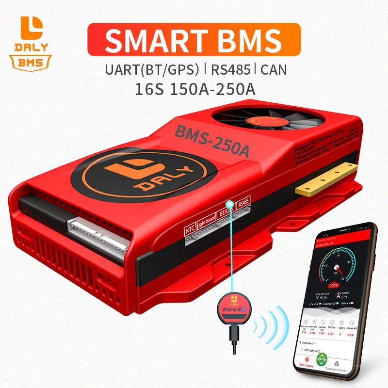 3 2 В 1Lifepo4 Smart BMS 6S 48 150A 200A 250A Поддержка Bluetooth APP RS485 CAN BUS NTC UART может быть