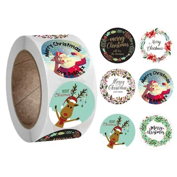 

Christmas Holiday Gift Decorating Gift 1 Roll New Roll Pack Sticker Festivlal Scrapbooking Gift Package Holiday Decor Stickers