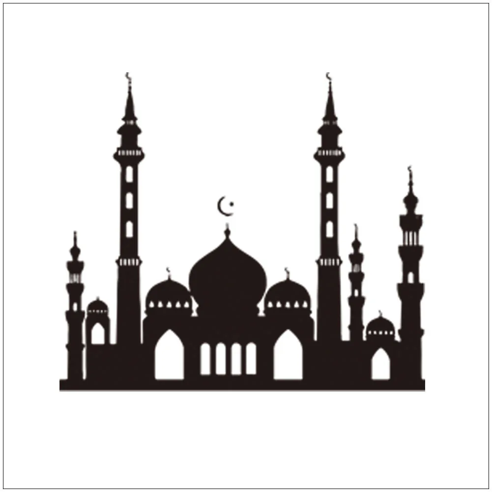New Style Muslim Culture Wall Stickers Personalized& Creative Living Room Bedroom Decorative Stickers Self-Adhesive Mural 9906