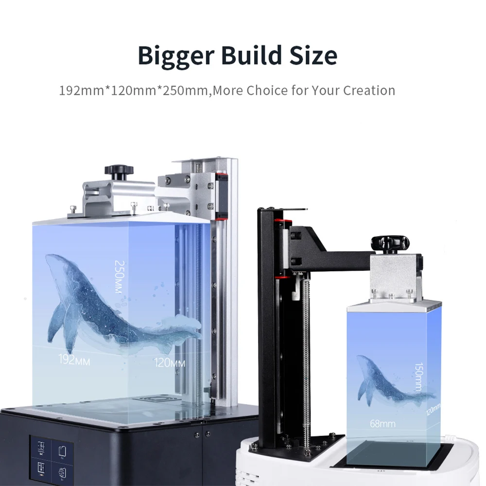 NOVA3D Whale 2 4K 3D Printer 8.9 inch MONO for Jewelry Dental Rapid Prototyping LCD UV Resin 3d Print MSLA 3D Prints Kits