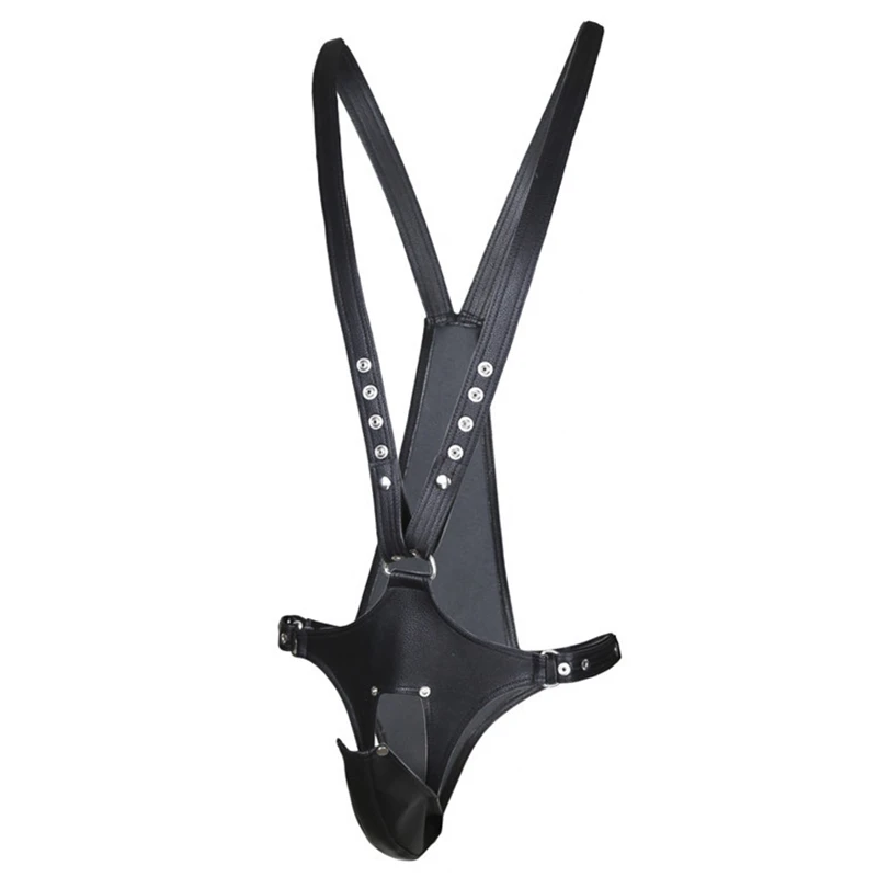 Gay Penis Pouch Leather Harness Men Open Crotch Full Body Bondage Clothes Sexy Party Clubwear Chest Harness Belts For Men Fetish leather chest harness