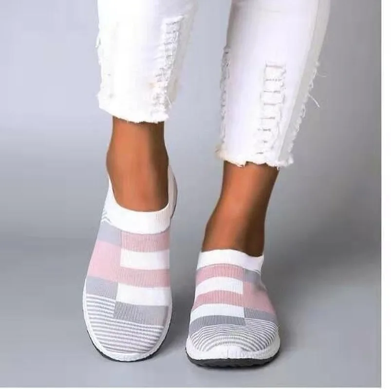 New-Women-Sneakers-Vulcanized-Shoes-Sock-Sneakers-Women-Summer-Slip-On-Flat-Shoes-Women-Plus-Size
