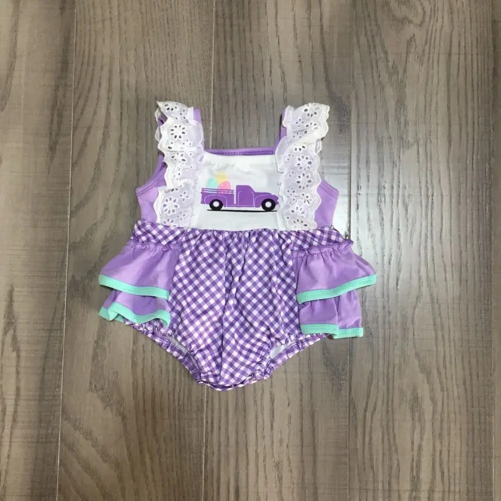 

baby clothes baby Easter truck romper infant toddler romper baby lavender romper wholesale