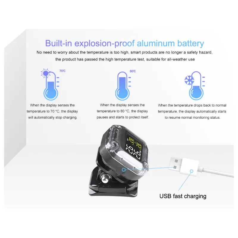 Горячая M3 TPMS водонепроницаемый мотоцикл в режиме реального времени система мониторинга давления в шинах беспроводной ЖК-дисплей внутренний или внешний TH/WI/WF