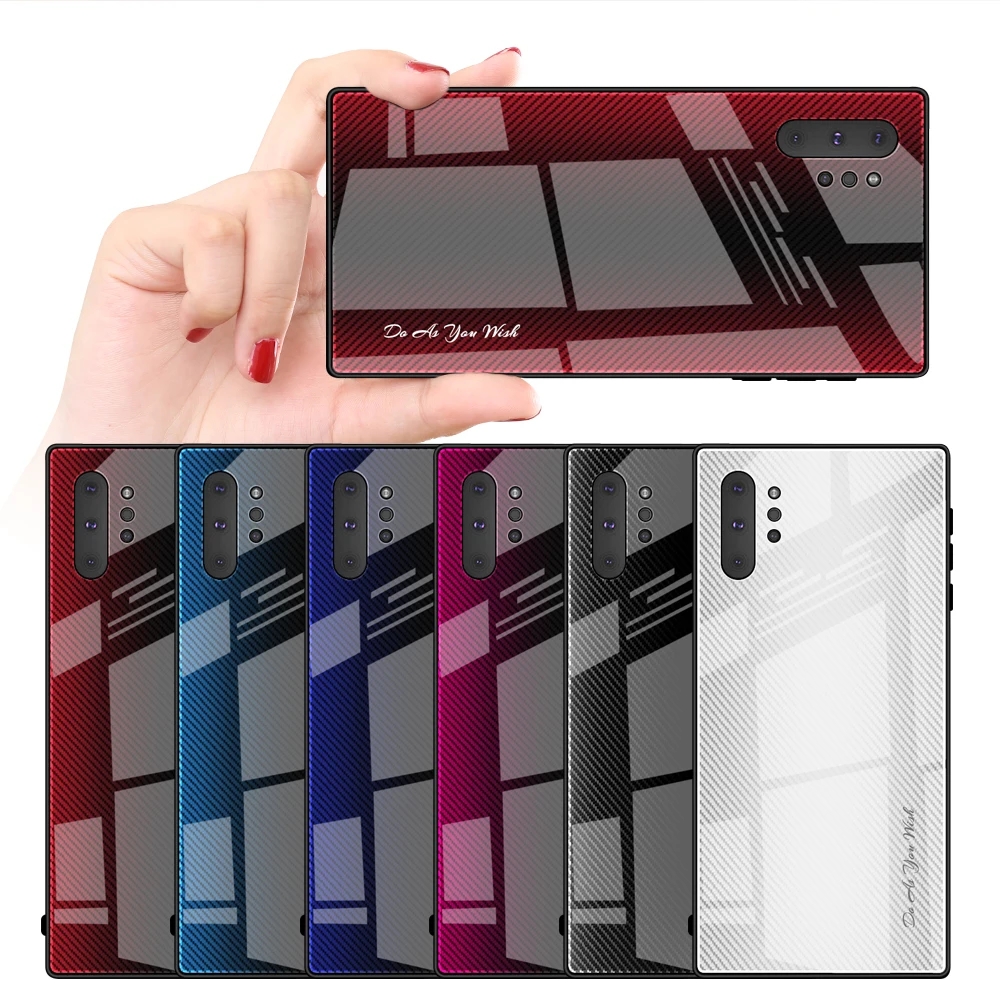 

Gradient Tempered Glass Phone Case For Samsung Galaxy A10 A20 A30 A50 A70 A80 A90 S10 S8 S9 Plus Note8 9 Protective Back Cover