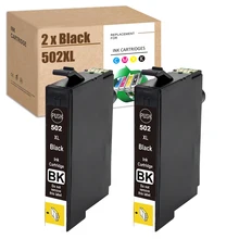 

HS Compatible for Epson 502XL Black Ink Cartridge T502 for Workforce WF-2860DWF,WF-2865DWF, Expression Home XP-5100,XP-5105