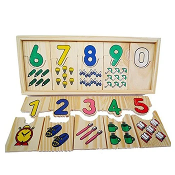 

Montessori Wooden Toys for Children Math Puzzle Kids Teaching Logarithmic Matching Plate Board Digital Games Educational Toys