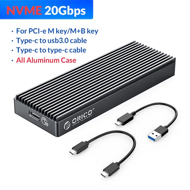 usb 2.0 hdd external box Orico 20Gbps/10Gbps M.2 NVME SSD Enclosure Type-C Solid State Drive 5Gbps NGFF SATA Case HDD Case with USB Cable for M2 SSD usb hdd external box HDD Box Enclosures