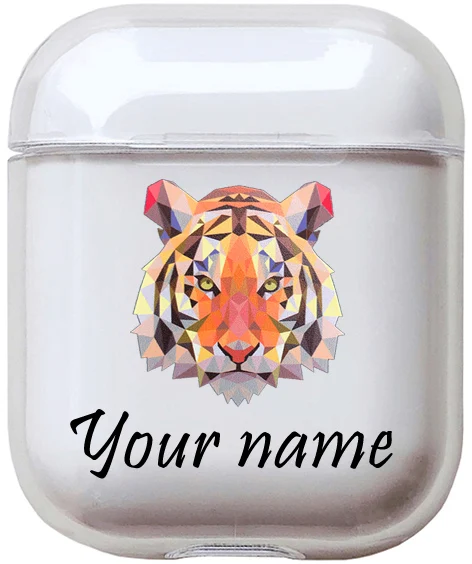 Transparent tiger 06 Роскошный Тигр Жесткий ПК Заказной Bluetooth беспроводной Чехол для наушников Защитный чехол для Airpods для Apple Airpods зарядная коробка горячая распродажа - Цвет: Transparent tiger 06
