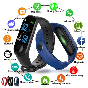 

M3 Smart Watch Band Woman Bluetooth Heart Rate Monitor Blood Pressure Men Sport Waterproof Android Smartwatch Fitness Tracker