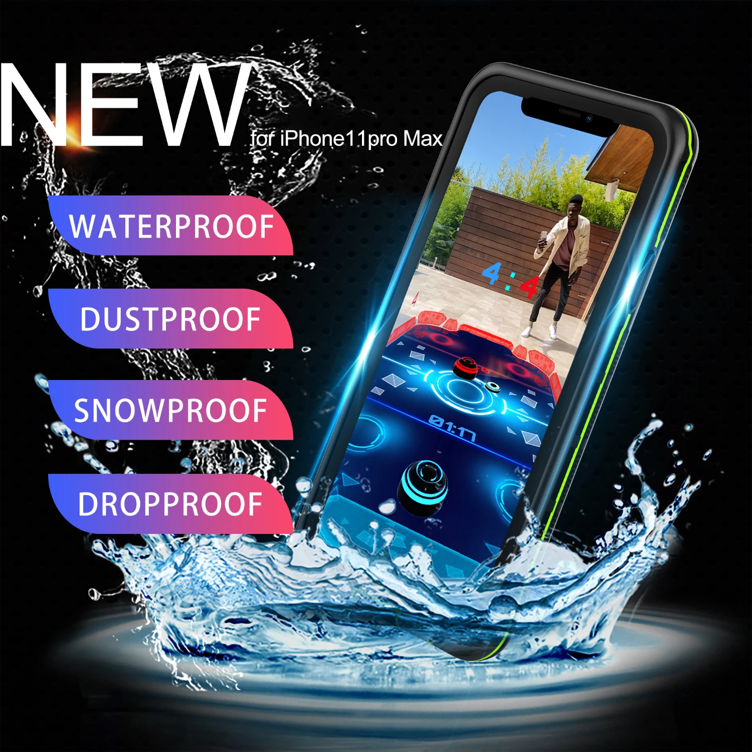 IP68 Водонепроницаемый чехол для телефона для iPhone 11 pro XSMAX XR XS настоящий водонепроницаемый чехол Полная защита для iPhone 11 PRO MAX