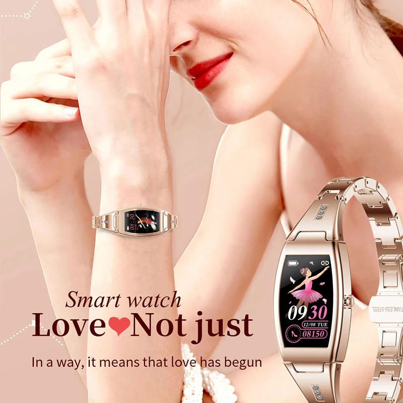 1.14 Inch Full Touch Screen Woman Smartwatch with Women's Menstrual Cycle Reminder Real Blood Oxygen long standby Smart Watch 4