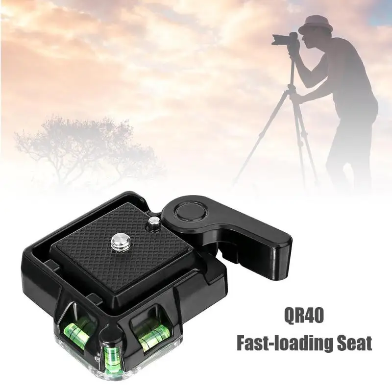 QR40 Camera Camcorder Tripod Monopod Ball Head Quick Release Plate for DSLR Camera Tripod Ball Head