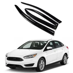 Car Window Visor Guard Vent Cover Trim Awnings Shelters Protection Guard For Ford Focus 3 MK3 2012 2013 2014 2015 2016 2017 2018