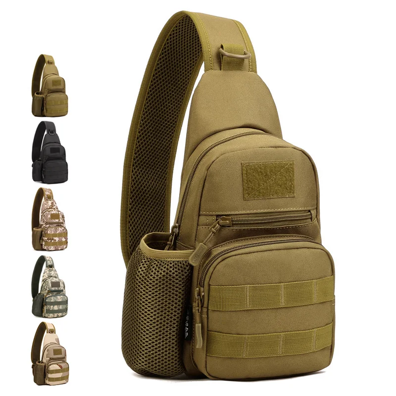 

Men's Military Tactical Crossbody Bag, Waterproof Chest Bag, Molle Kettle Army Bag, Tactical Trekking Bags, Outdoor Camping Bag