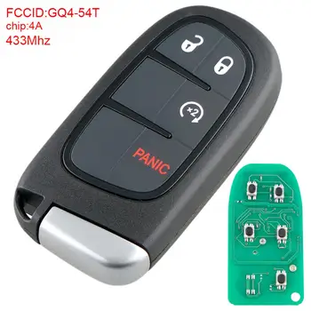 

1pcs 433Mhz Keyless Remote Smart Key Fob with 46 Chip GQ4-54T fit for 2013 2014 2015 2016 2017 2018 2019 Ram 1500 2500 3500