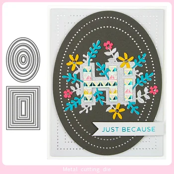 

Ellipses and Rectangles Metal Cutting Dies for DIY Scrapbooking Photo Album Decorative Embossing PaperCard Crafts Die Cut 2020