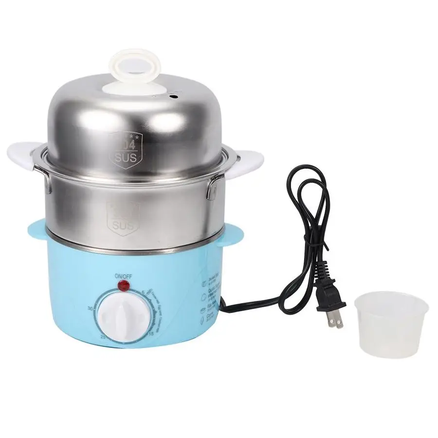 

Electric Egg Boiler Double layer 14 Eggs Steamer Stainless Steel Steamed Corn Kitchen Cooking Appliances US Plug 120V 150W