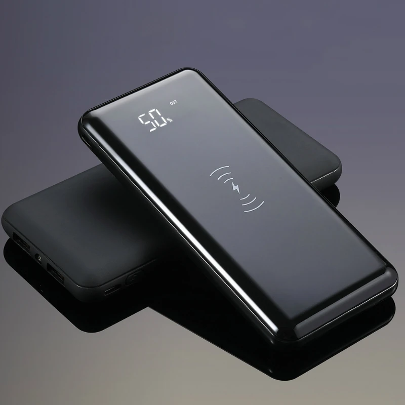USB 30000mAh QI Беспроводное зарядное устройство power Bank зарядное устройство 30000mAh PoverBank Внешнее зарядное устройство для iPhone 11 pro 6 X XS - Тип штекера: USB