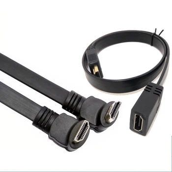 

270/90 Degree Angle Thin Flat HDMI Extension Cable Male to Female Up/Down Angle HDMI Extender Cord 1.4v short hdmi kabel 0.3m