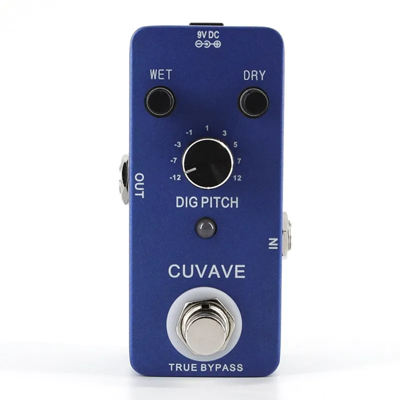CUVAVE DIG PITCH гитарный эффект педали True bypass Effects Stompbox для электрогитары с 9 типами+-Oct pitch range - Цвет: Синий