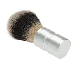 Нейлоновая Мужская кисть для бритья с металлической алюминиевой оксидной ручкой для бороды и лица Чистящая бритва щетка инструмент для