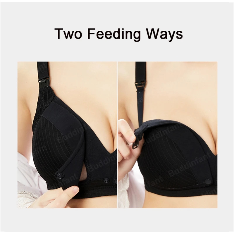 Front Open Maternity Nursing Bra Plus Size Mother Pregnant Women Underwear Cotton Breast Feeding Bras Wire Free Pregnancy Clothe 5